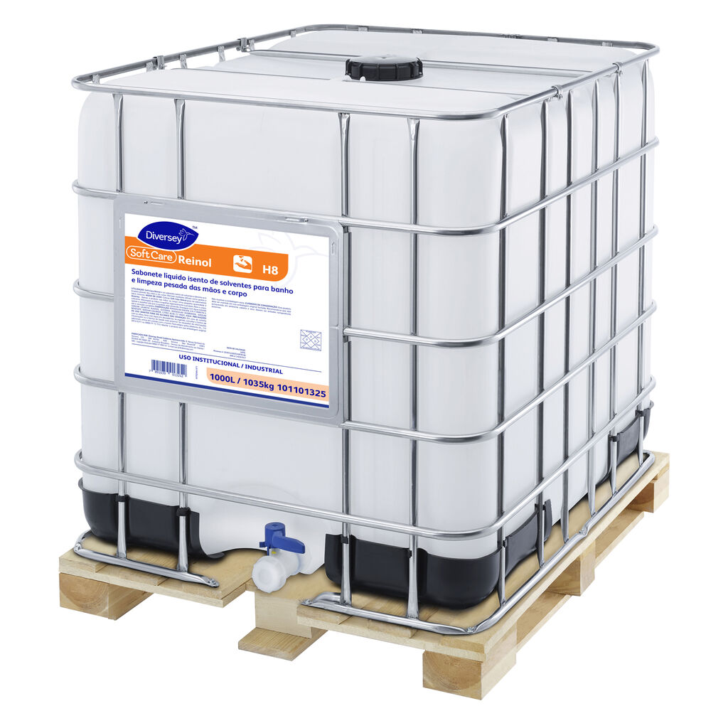 SOFT CARE REINOL 1000L - SABONETE LÍQUIDO ISENTO DE SOLVENTES PARA BANHO E LIMPEZA PESADA DAS MÃOS E CORPO